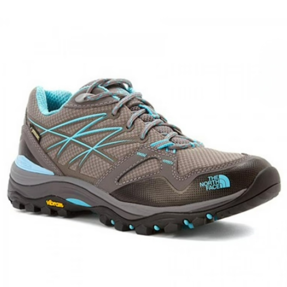 THE NORTH FACE "Hedgehog Fastpack GTX" Low Hiking Shoes Grey / Aqua Size 7.5